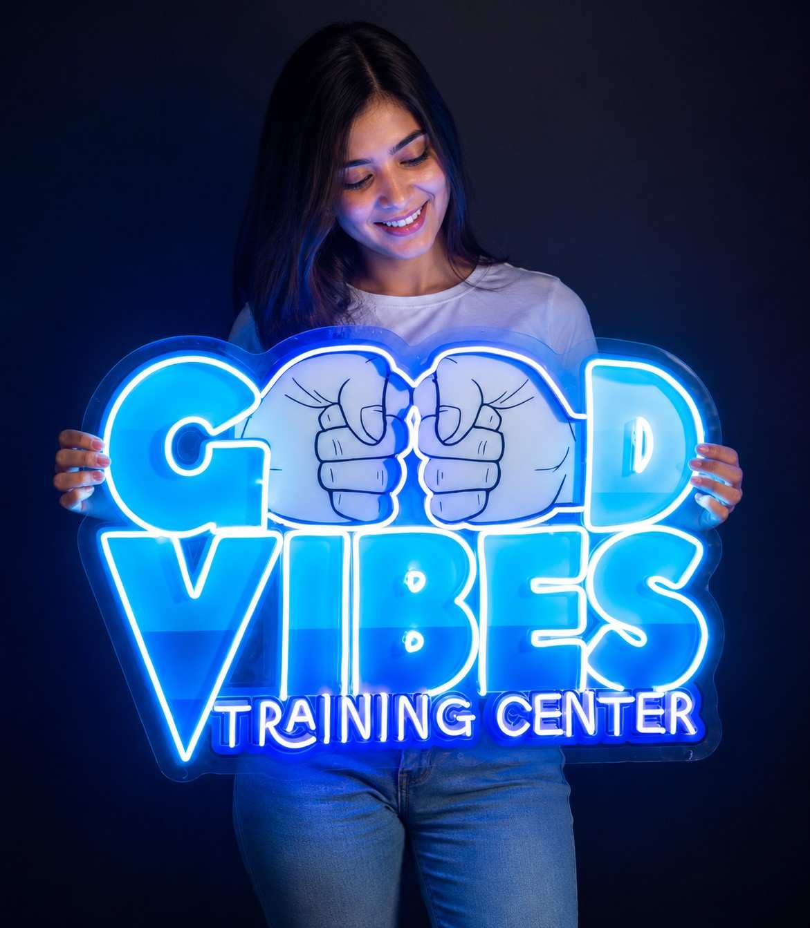 Good Vibes Uv Print Neon Sign